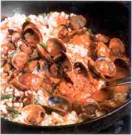 Riz aux palourdes et aux legumes