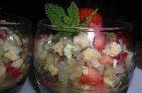 Salade de fraises à la citronnette de menthe